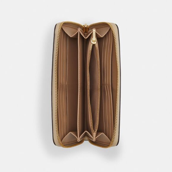 NWT Coach Outlet Long Zip Around Wallet In Signature Canvas  Floral Print - Picture 2 of 5